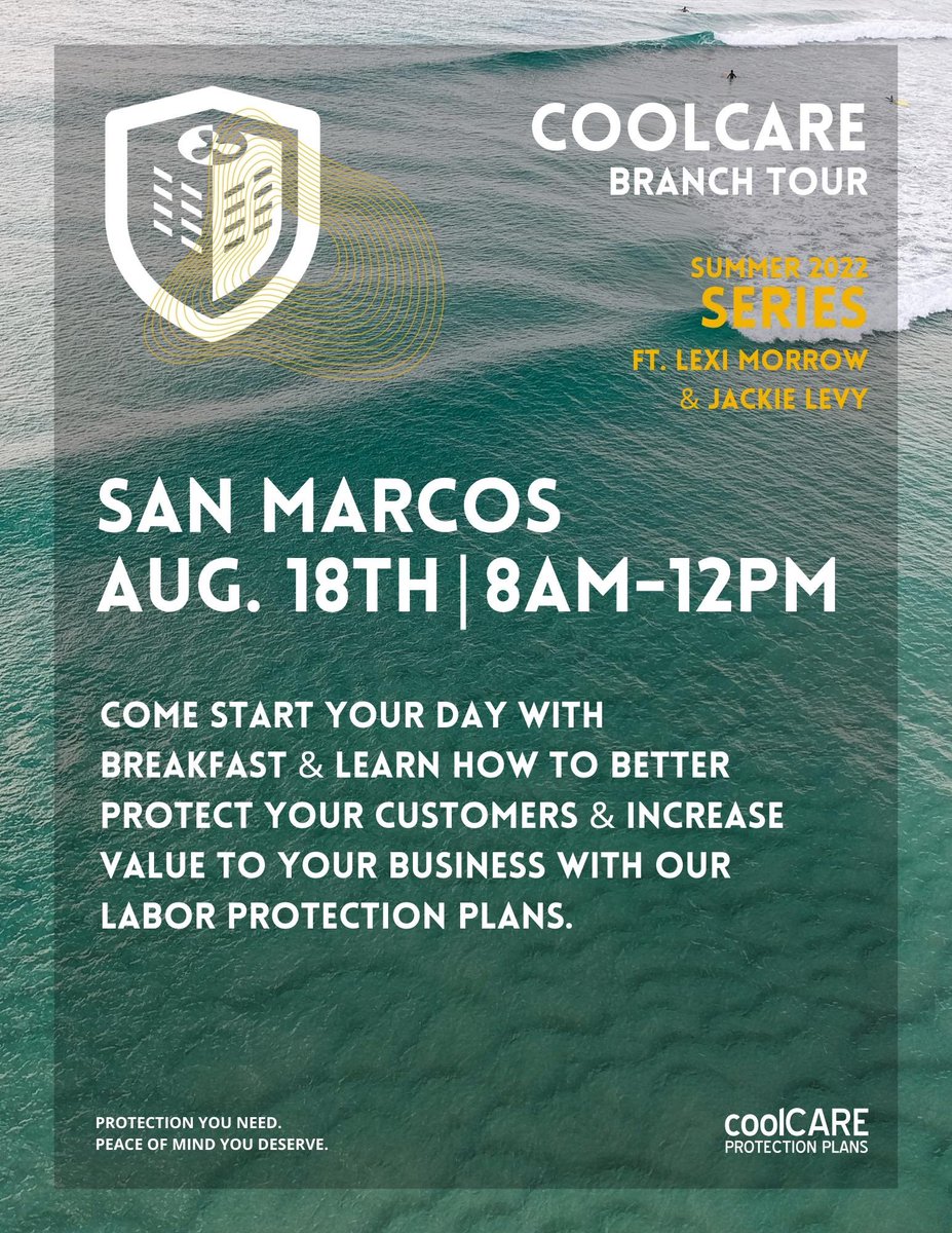 We have two different stops on the CoolCARE tour for tomorrow. Stop by to see Jackie Levy at the new Standard Supply South Fort Worth location or Lexi Morrow at the new location in San Marcos! We look forward to meeting you! #laborprotectionplans #coolcare