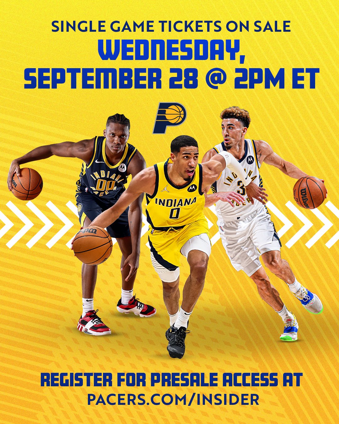 Indiana Pacers on X: "mark your calendars.🗓️ tickets go on sale September  28! sign up to be a Pacers Insider for PRESALE access at  https://t.co/EJdlUir1aW. https://t.co/uIOrU2OBrl" / X