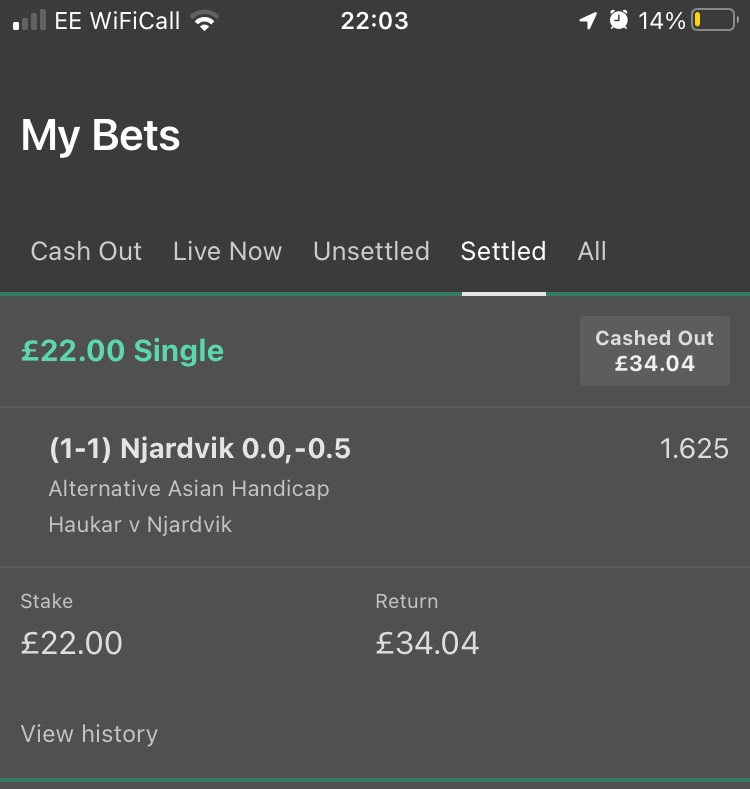 Understips's tweet image. I cashed out for the sake of a quid but winner