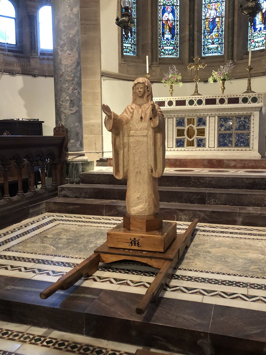 Not every day that you sing Evensong in honour of a statue of the Blessed Virgin Mary being floated down the River Wye on two canoes…