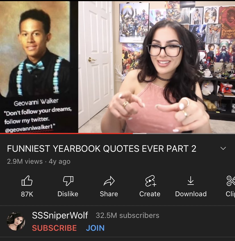 geovanniwalker1's tweet photo. Just seeing this! Great content 😆 @sssniperwolf https://t.co/AUYyK3gkMn
