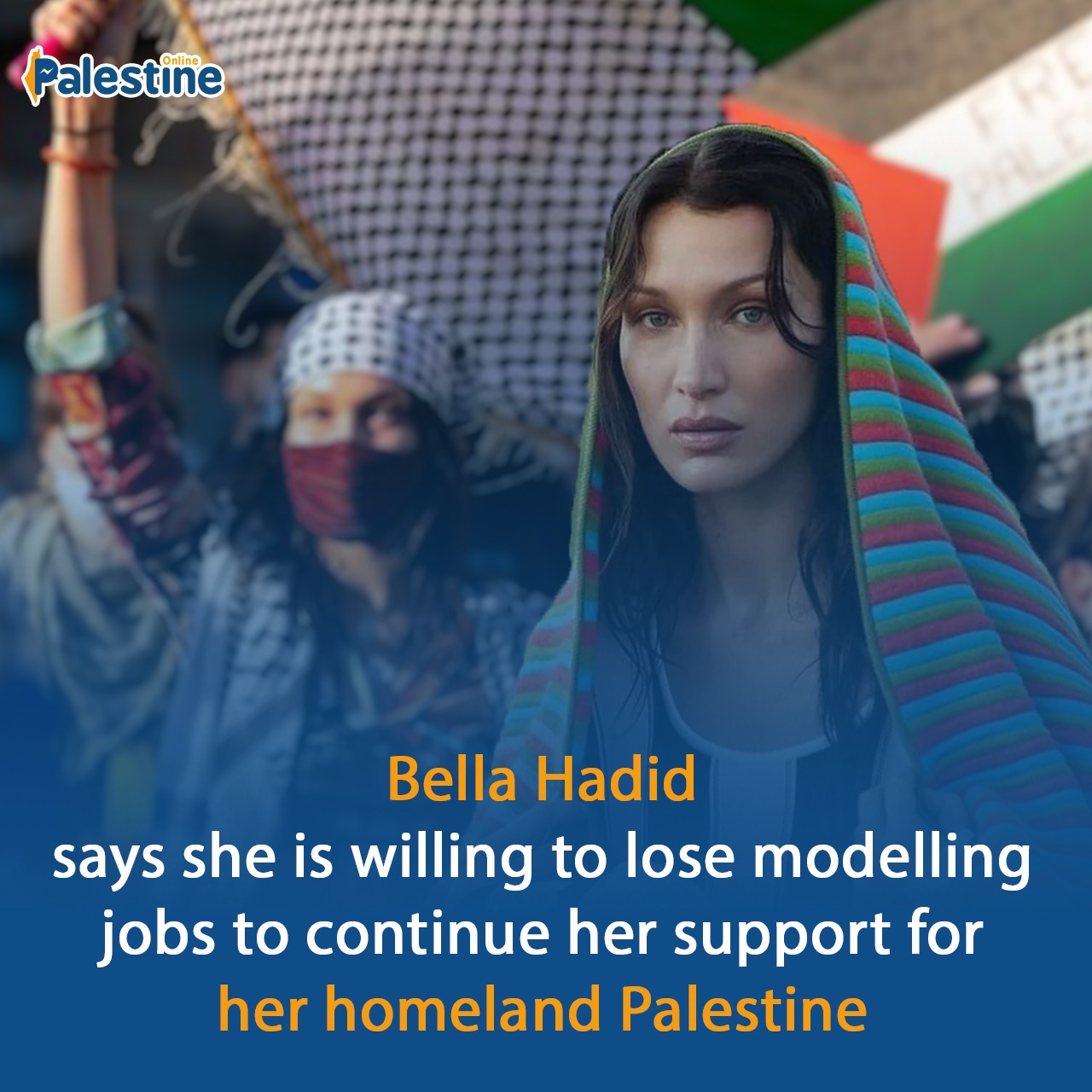 PALESTINE ONLINE 🇵🇸 on Twitter: "Bella Hadid has said that she is