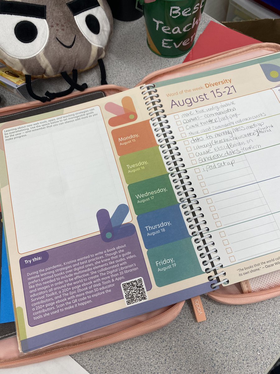 BrickLovesBooks's tweet photo. ✏️🖍🧑🏼🏫 Started my 2nd year at #ConnE today! It’s great to be back! Brought some new friends with me! 😉📖 #characterswelcome #libraryinstigator #teacherworkday #backtoschool #teacherlibrarian #wakemedia https://t.co/yvvJgMLJuU