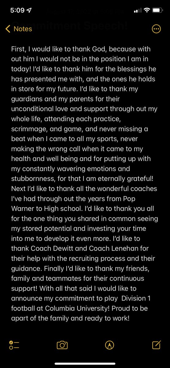 I am extremely excited to announce that I will be furthering my academic and athletic career at Columbia University! 🤍💙
#CUinNYC
<a href="/CoachJonMc/">Jon Mclaughlin</a> <a href="/Coach_Kukesh/">Andrew Kukesh</a> <a href="/al_bagnoli/">Al Bagnoli</a> <a href="/CULionsFB/">Columbia Football</a>