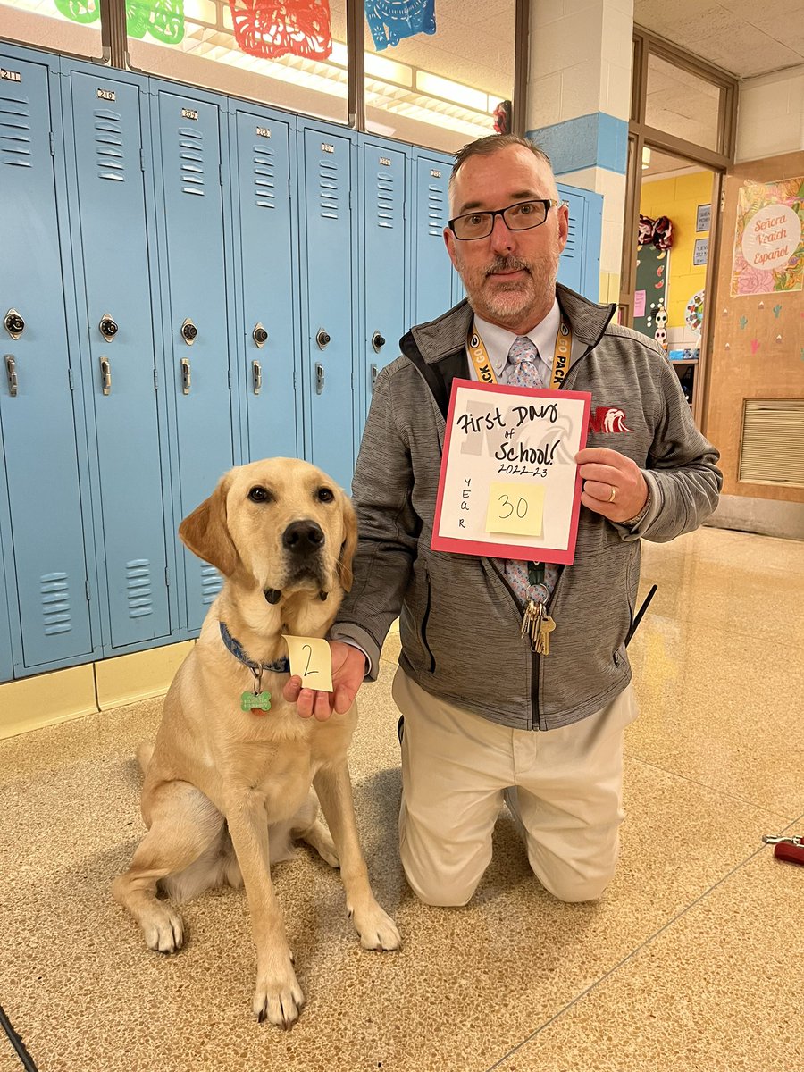 It was great meeting all the new 7th graders today &amp; spending  the day with the my handler @MjhToddwells - I even made the news with <a href="/MJHS_Goetz/">Misty Goetz</a> - there is another human I’m excited to be with too @MJHS_Ferguson - can’t wait to see my 8th grade friends tomorrow <a href="/Milford_Schools/">Milford Schools</a>
