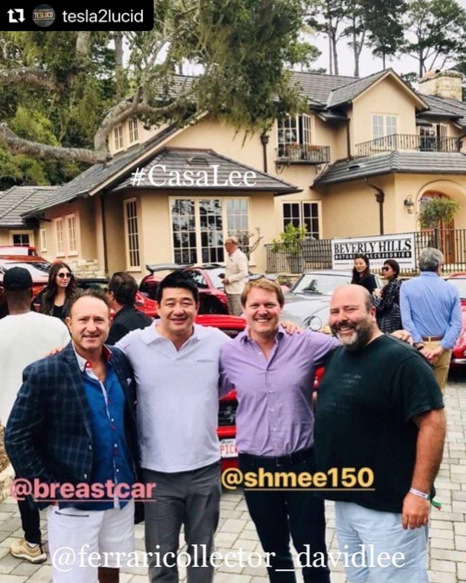 Tesla2Lucid's tweet photo. 2018 at #CasaLee… 👁u there in Saturday down the street from @PebbleConcours #MCW #Repost
・・・
Great👍 meeting you, @Shmee150! 👏hanging with you #ferraricollectordavidlee at #CasaLee with @beverlyhillsmot & seeing #monza360evo tho wish it could have come up with us on the… https://t.co/FvuoHIIo7K