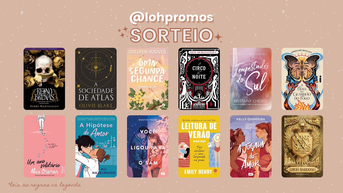 lohpromos's tweet photo. 📚SORTEIO📚 #BookFriday 

🏆 Prêmio:
✨Um livro da seleção da imagem

➡️ Regras:
• Seguir @lohpromos aqui no twitter
• Comentar o livro desejado + #SorteioLohpromos
• Dar RT nesse tweet (sem citar)
• Dar RT no tweet fixado no perfil

🚨 Resultado: 22/08! https://t.co/vgkEpzMS0w