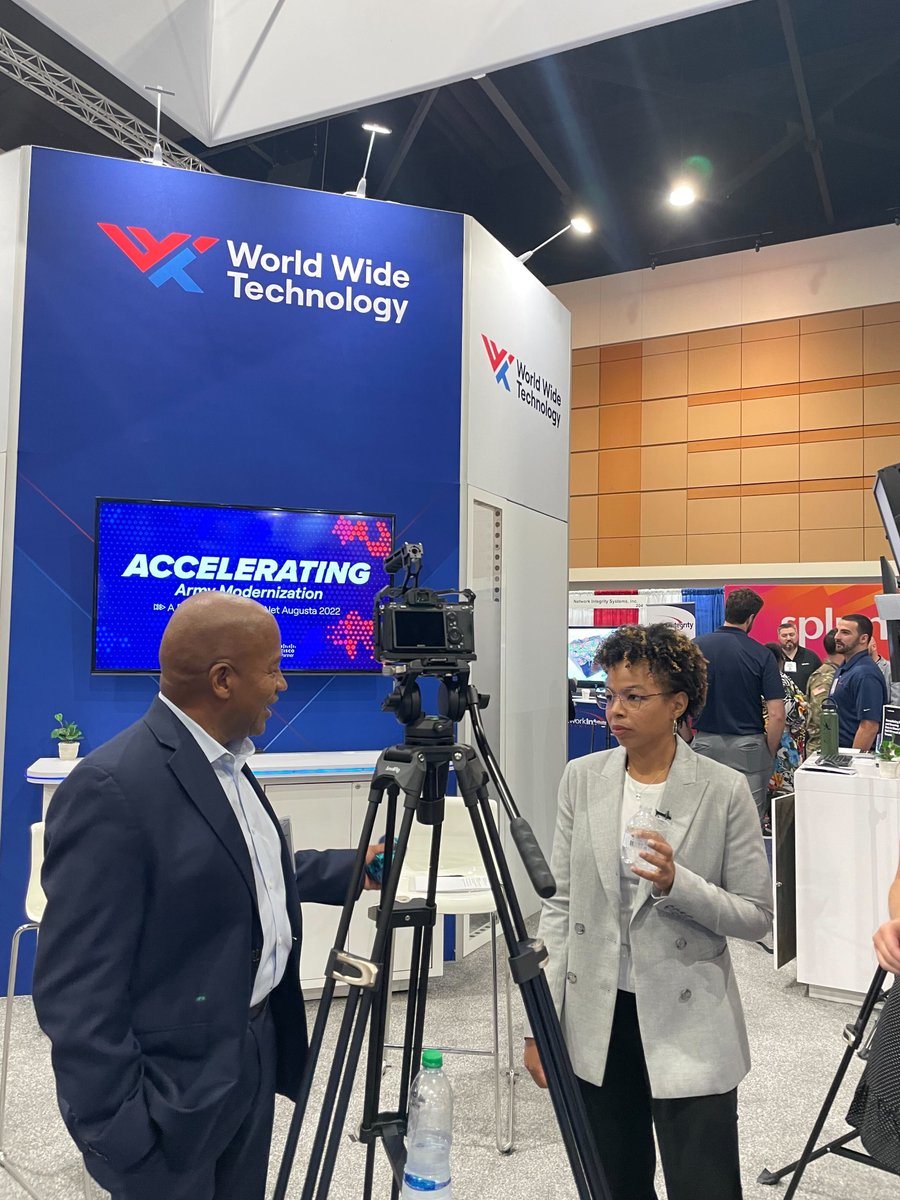 lorenavirag's tweet photo. Coming to you live from #AFCEATechNet Augusta! Fantastic 2 days with @GovExec TV featuring insights from Army and government leaders on Accelerating Army Modernization. 

Join WWT and our sponsors at Booth #205 to learn more from experts! https://t.co/als5de4jSV

#WWTPublicSector https://t.co/HeF6i6v82I
