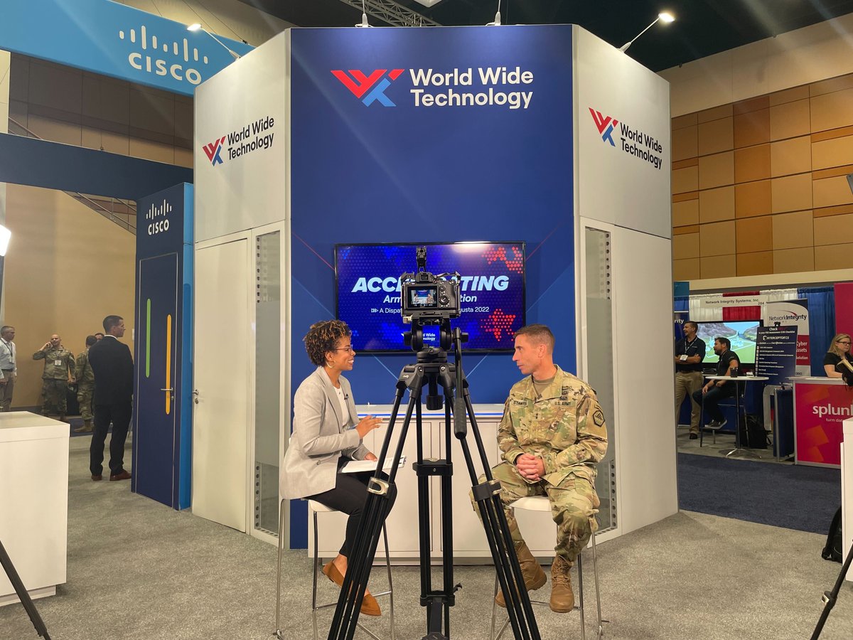 lorenavirag's tweet photo. Coming to you live from #AFCEATechNet Augusta! Fantastic 2 days with @GovExec TV featuring insights from Army and government leaders on Accelerating Army Modernization. 

Join WWT and our sponsors at Booth #205 to learn more from experts! https://t.co/als5de4jSV

#WWTPublicSector https://t.co/HeF6i6v82I