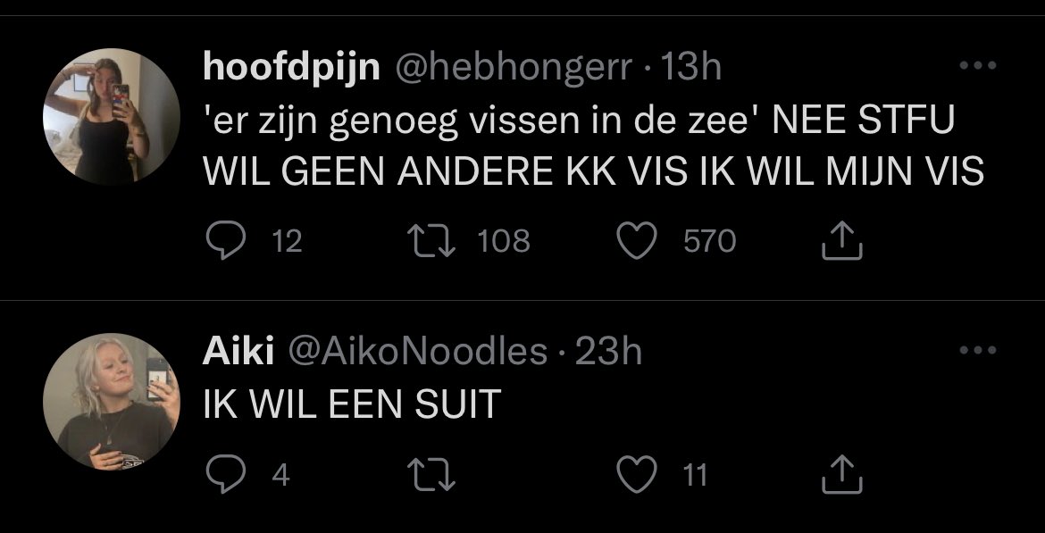 Laten we met zen alle <a href="/hebhongerr/">hoofdpijn</a> HAAR vis geven, en <a href="/AikoNoodles/">Aiki</a> een suit… that’s what they want…