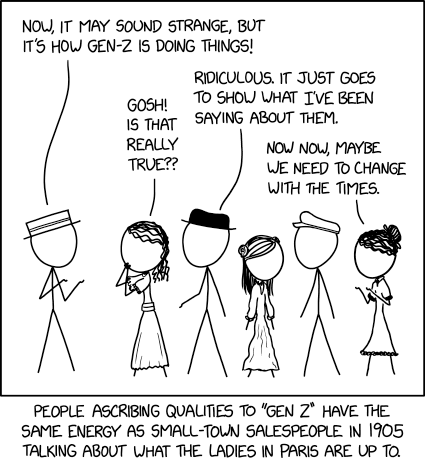 Gen Z xkcd.com/2660/ m.xkcd.com/2660/