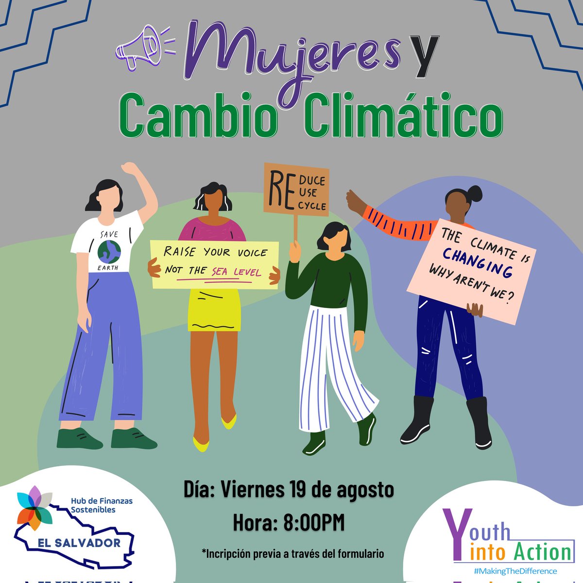 📣 Acompañanos en nuestro conversatorio titulado "Mujeres y Cambio Climático", el cual realizaremos en alianza con @youthintoaction 🌱🙋🏻‍♀️💚.

📍 Al final se compartirá una charla informativa sobre el programa de becas SUSI, por @carolinaPort_5 💡🗒️📚