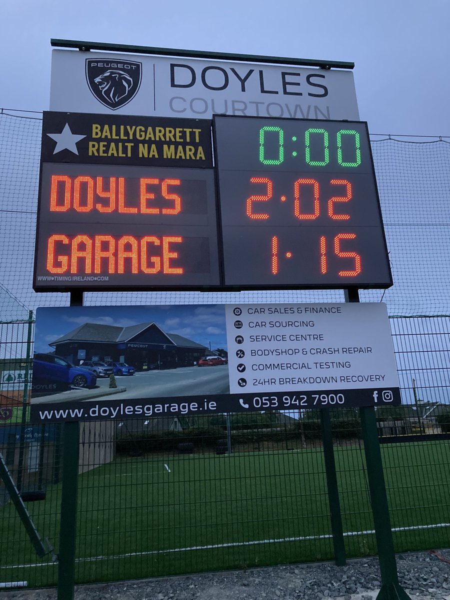 Thanks a million to the Doyle family and all in ⁦<a href="/DoylesCourtown/">Doyle's Courtown Peugeot & Subaru</a>⁩ for their very generous sponsorship of our new scoreboard.