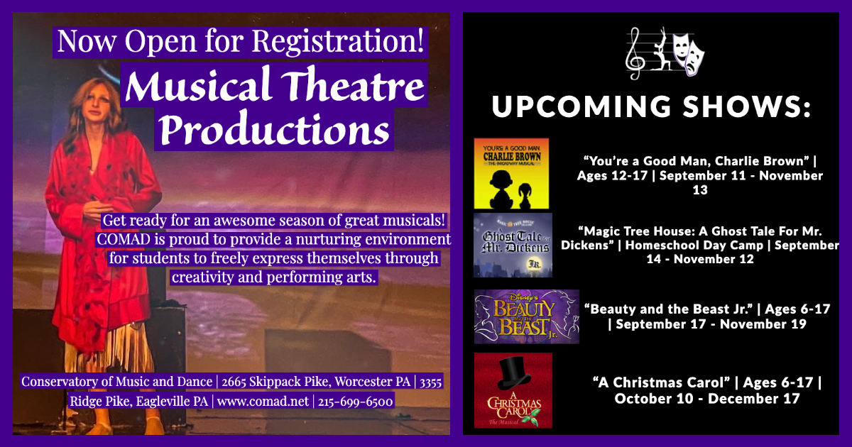 Fall Productions have been selected and are now open for registration!  Get ready for an amazing season!