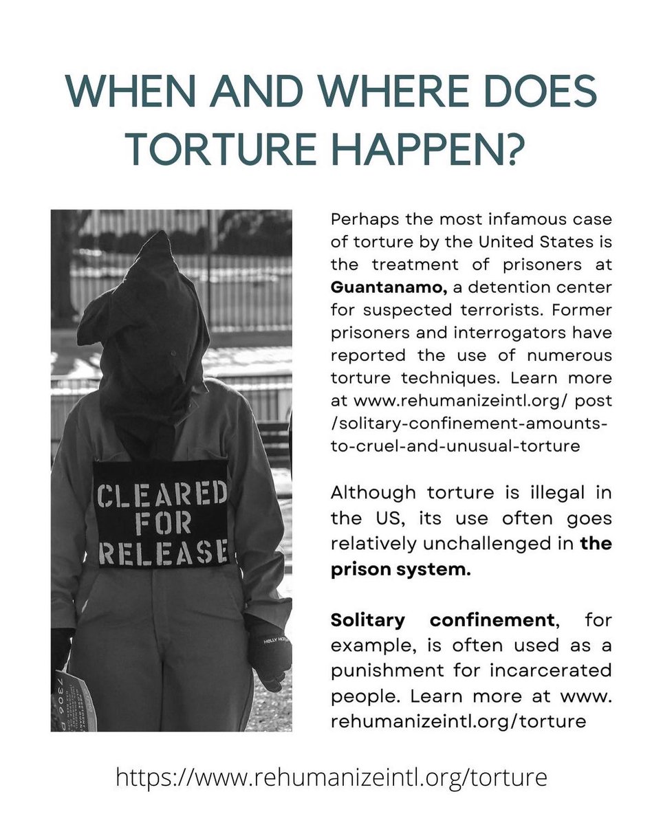 RehumanizeBoise's tweet photo. Let’s talk about torture. For more information, visit https://t.co/nDXOfqg9ie https://t.co/agbOfW0R54