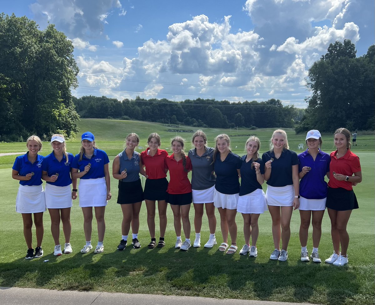 Congratulations to Maddie, Sydney, Claire and Malia - placing in the Greater Kalamazoo Top 12 in today's match!