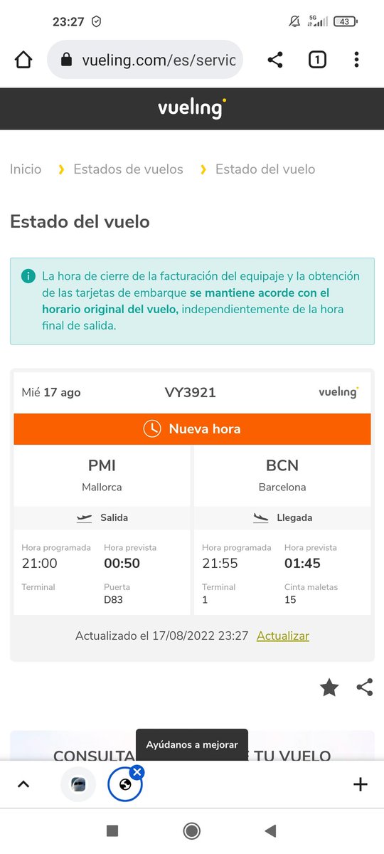 amybromaga's tweet photo. Que lo peor no es el retraso, es la falta de información y sacarnos a la pista dos veces... @vueling https://t.co/WfCFh18a1J