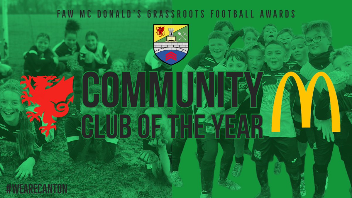 Great to see that our hard work has been recognised this evening at the @FAWGrassroots Awards. We have WON The South Wales Community Club of year 🎉 ⚽️ Massive Thanks to everyone at the club who has made this possible. #WeAreCanton #Grassroots #NxtGen