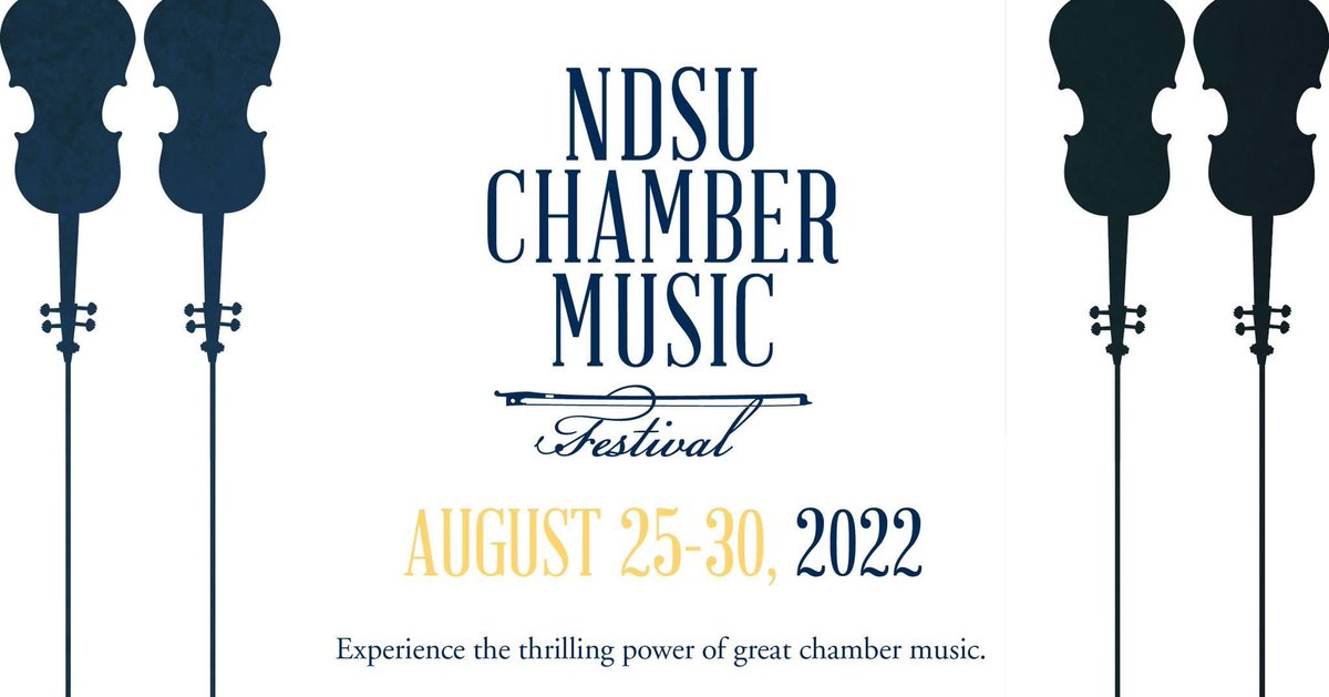 NDSUPerformArts's tweet photo. The NDSU Chamber Music Festival returns to the Challey School of Music Aug. 25-30, hosting 4 free performances. Don't miss this opportunity to watch World Class artists from around the country performing alongside NDSU students and faculty in Fargo! 
#NDSU | #ExperienceNDSU https://t.co/uHJmfSTUWX