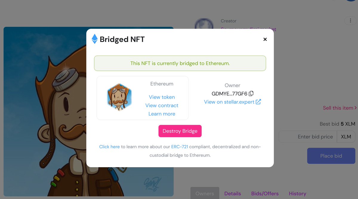<a href="/LitemintHQ/">Litemint</a> <a href="/SeymourNFTs/">Seymourⁿᶠᵗˢ</a> 
Repping my Stellar NFT. No biggy. 

And it was also a <a href="/FIMI_Market/">Fimi Market Inc.</a> NFT! Thanks to <a href="/FredericRezeau/">Fred Kyung-Jin Rezeau 🇰🇷</a> for adding support for the ipsf format to make this happen! 
I can't say enough about how supportive this community is. Better together.
