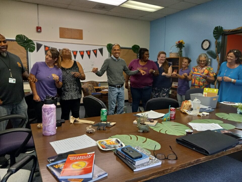 KennaWils's tweet photo. The dream team was back in the house today to kick off the 22-23 school year. Digging into our goals and our plan to make this year the most successful yet for our students #PinckneyPRIDE #PinckneySTRONG #bestteam #proudestprincipal #alted #letsgo https://t.co/8I57GDtzcq