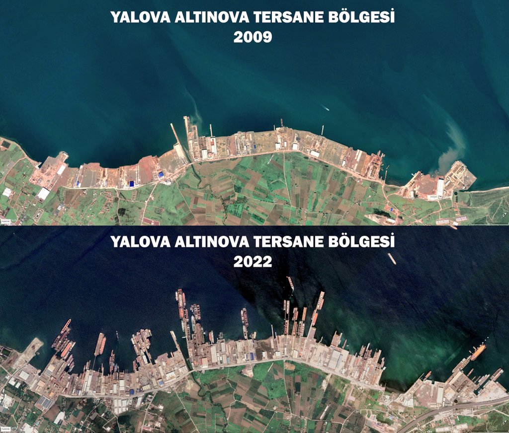 20 yıl önce bataklık olan Altınova sahilinin bugün;

✔️ 25 BİN vatandaşımıza istihdam sağlayan, 

✔️ 1 MİLYAR DOLAR ihracat yapan, 

✔️ Dünyadaki en teknolojik gemileri inşa eden,

bir tersane bölgesi haline geldiğini biliyor muydunuz?