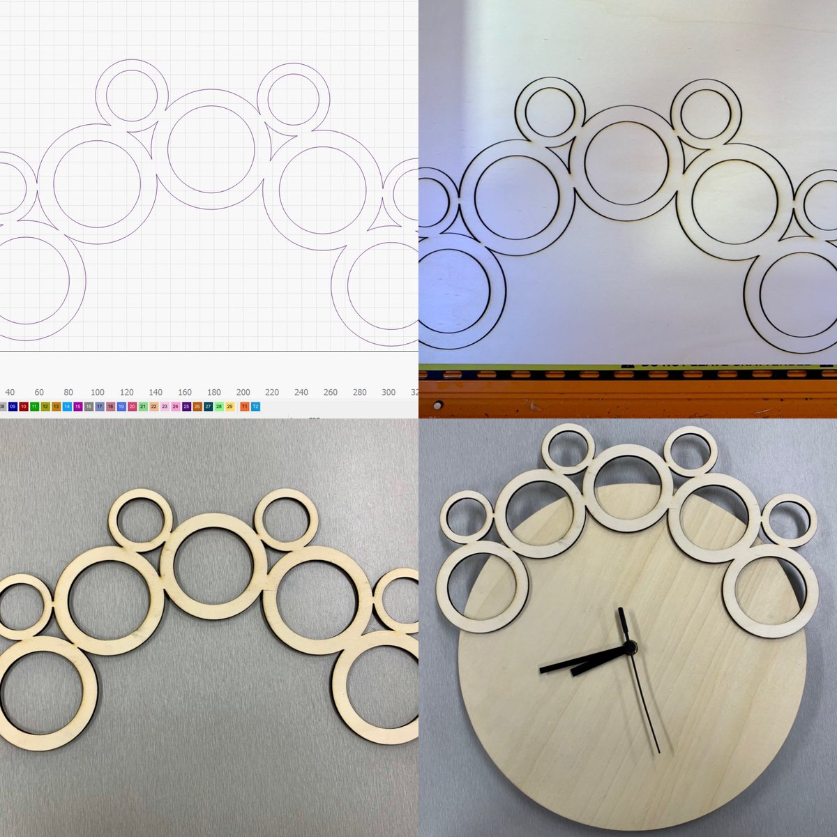 i_heart_science's tweet photo. Laser cutting a mandala inspired clock in Year 10 Advanced STEAM #LaserCutter #Emblaser2 #Lightburn #Laser #Clock #Mandala #SprayPaint #Fluoro #STEAM #Science #Technology #Engineering #Art #Maths #Innovation #Design #Creativity #Ideas #Planning #Constructing #Refinement #Teamwork https://t.co/X5HCHsTA0U