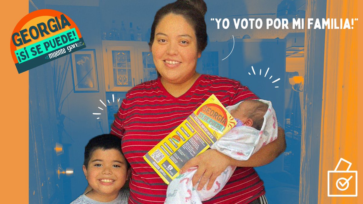 GAConGANas's tweet photo. "Yo voto por mi familia!"
Votar es representar para el futuro de nuestras
familias!
Buenas tardes companerxs, don't forget..
August 22nd - Earliest day to apply for an absentee
ballot
Oct. 10th - Earliest day for a person to mail a
regular absentee ballot
#gavoting #sisepuede https://t.co/YTQAKbqcm7