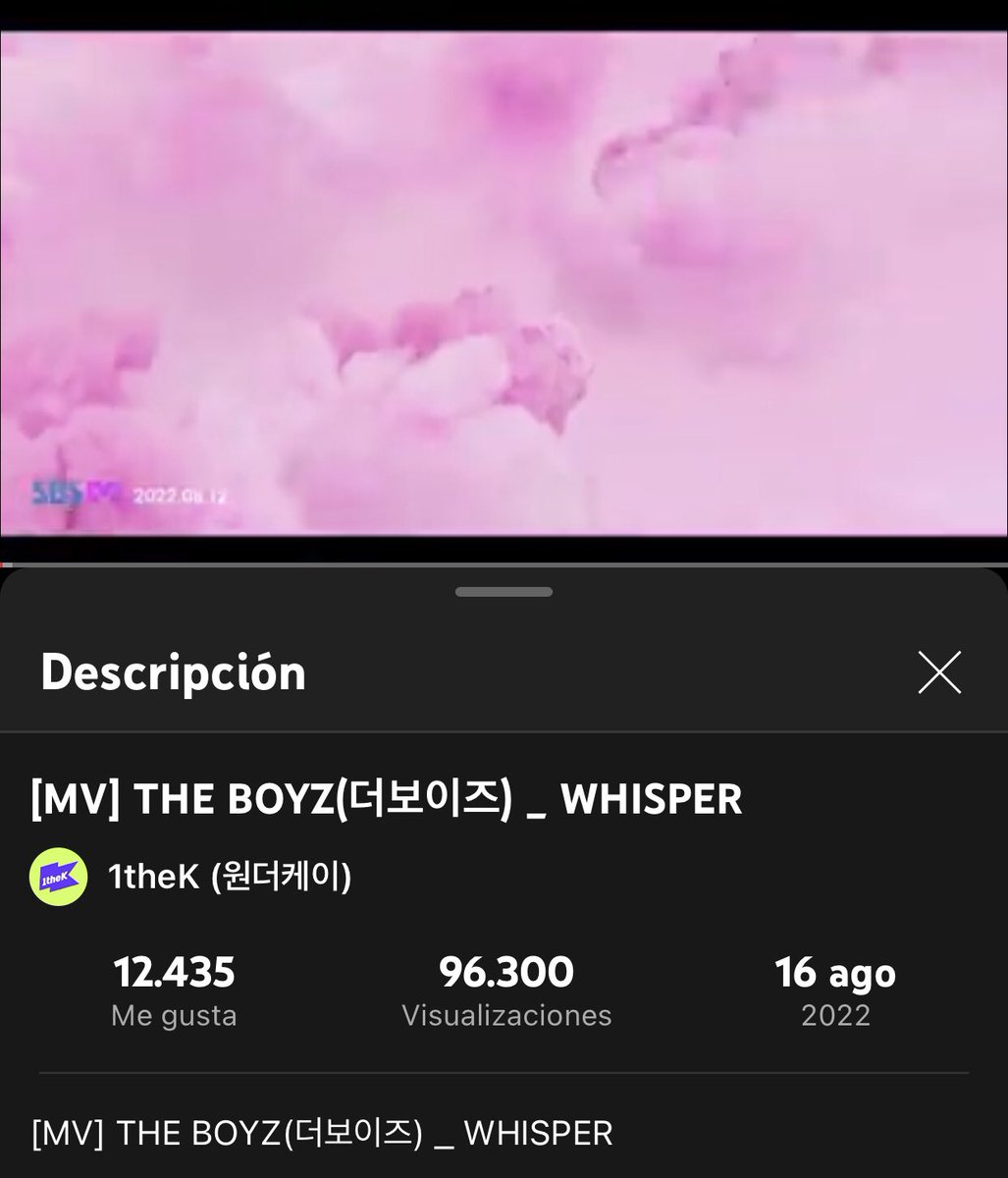 📍VISTAS ACTUALES DE WHISPER 💙3:40PM🇨🇷/6:40AM🇰🇷

Canal de THE BOYZ: 13,711,401
Canal de 1TheK: 96,300
TOTAL: 13.807.701 🔺

Sigamos participando con el stream, podemos lograr la meta de 25M la primera semana deobi! Let's get it!❤️‍🔥

<a href="/WE_THE_BOYZ/">THE BOYZ (더보이즈)</a> <a href="/IST_THEBOYZ/">더보이즈(THE BOYZ)</a>