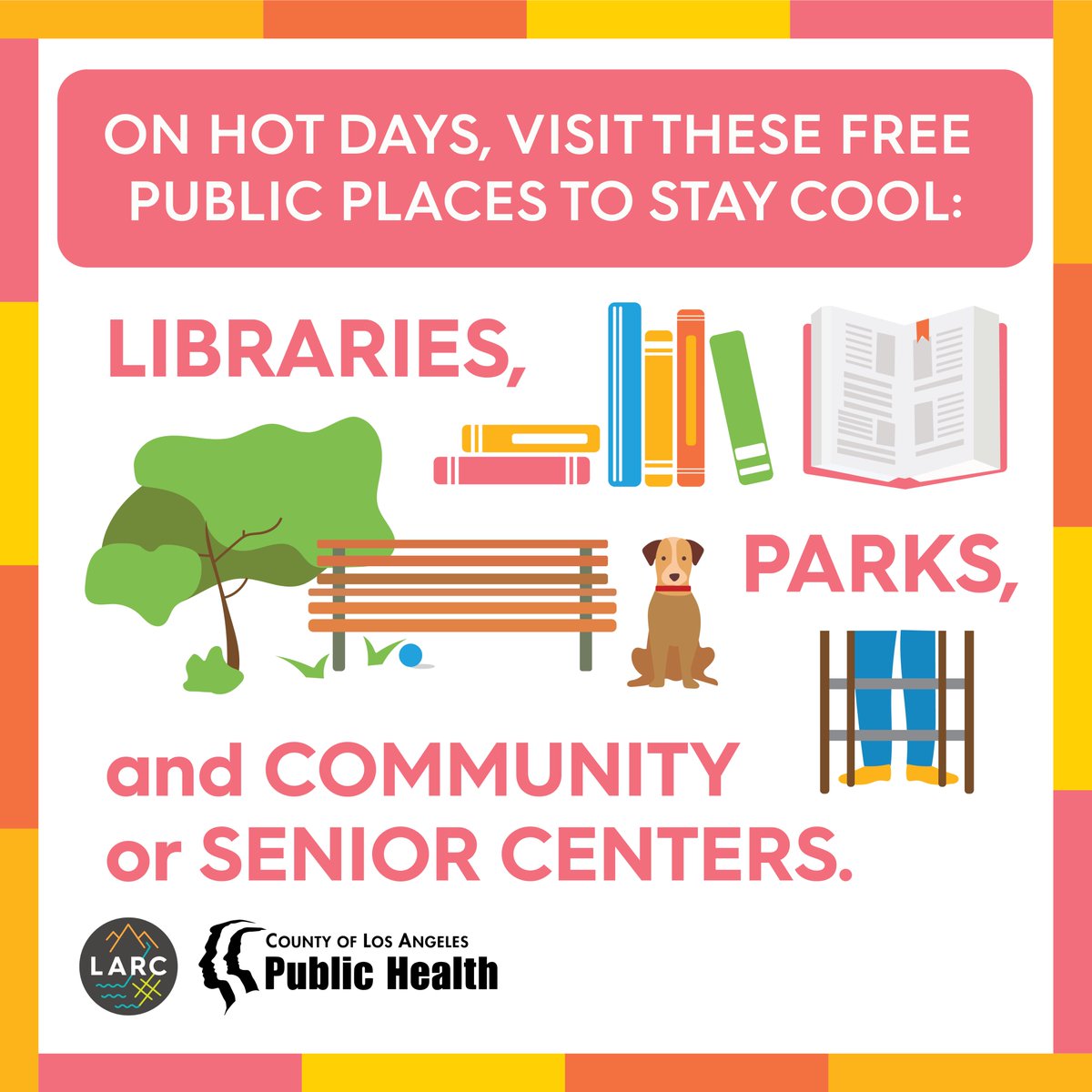 HildaSolis's tweet image. Cooling centers are free, indoor air-conditioned locations where people can stay cool on hot days like today. 
To find the nearest cooling center call 211 or visit ready.lacounty.gov/heat/