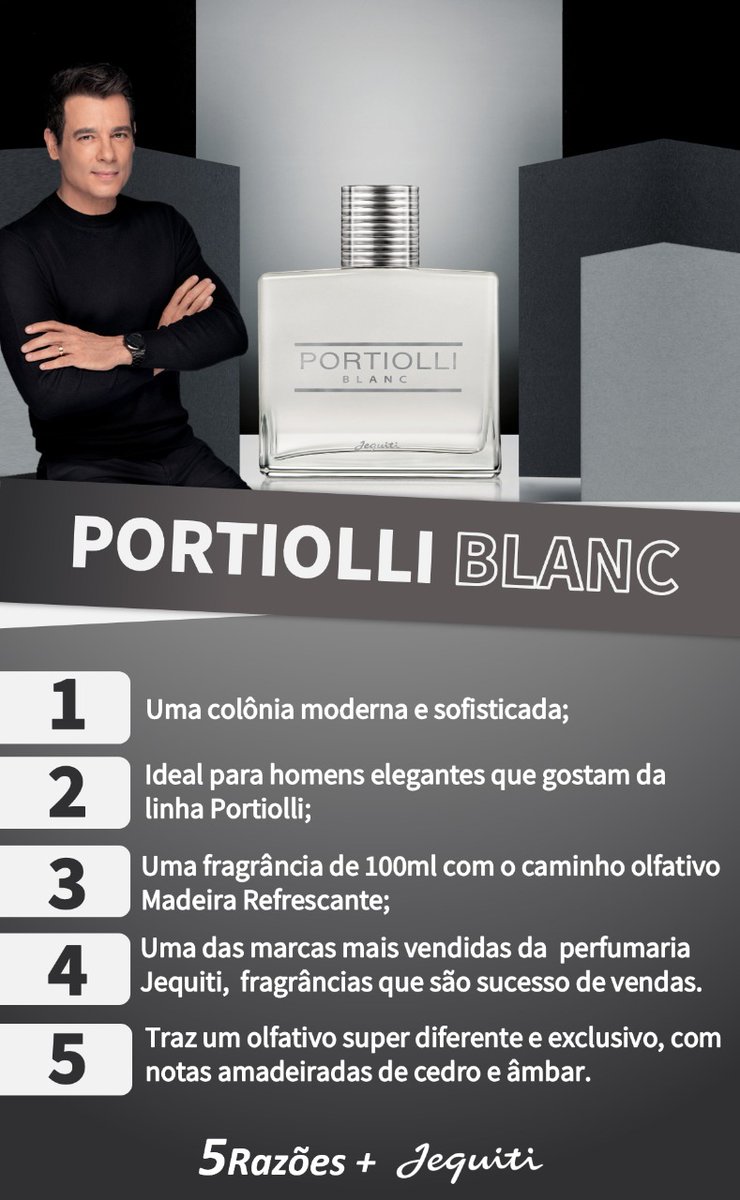 A Jequiti Cosméticos e o apresentador @celsoportiolli  trazem mais uma novidade para o público: Portiolli Blanc. A linha que é sucesso de vendas da marca desde 2013, traduz, nessa edição, toda modernidade do homem contemporâneo.#JequitiTotal #vocepode #VemPraJequiti