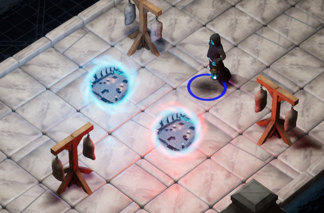 tidewoken's tweet photo. Portal + shopkeeper visuals for the new gamemode! 👀

The red outlined portal will lead to a harder stage with more rewards.

#gamedev #indiedev #indiegame #UE4 #tactics #turnbased #UnrealEngine #gamedevelopment https://t.co/CSbzNojj9P