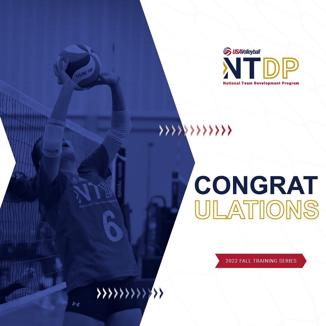 So excited to be invited back to @usavolleyball NTDP this Fall! #usav_ntdp @TribeVball1