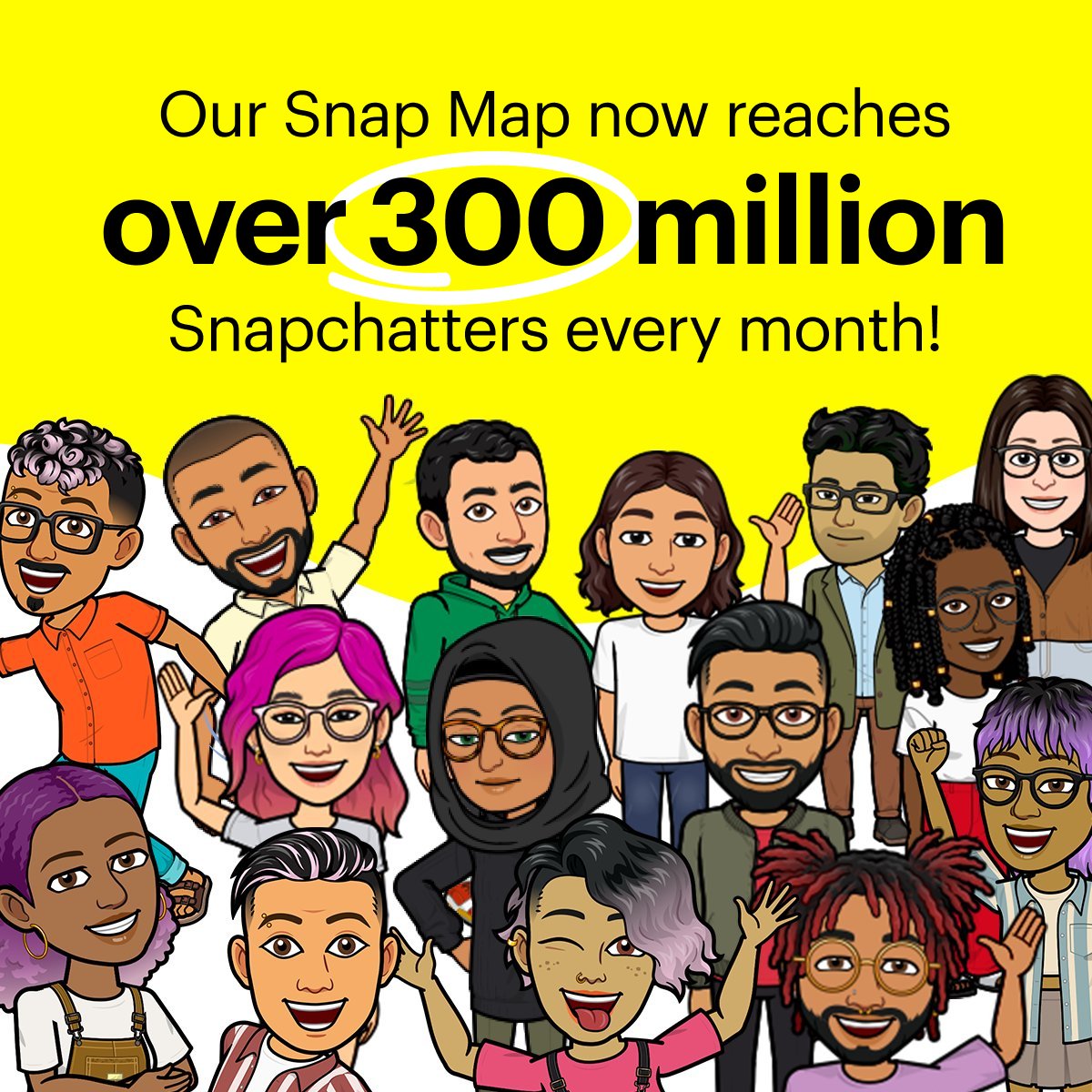 SnapForBusiness's tweet photo. 🗺 Five years ago, we launched Snap Map, to show you where your friends are as well as content submitted by Snapchatters around the world. 

📍 Today, more than 300 million Snapchatters open the map each month.

https://t.co/c9LtxChVO5 https://t.co/PT6dQuDYcx