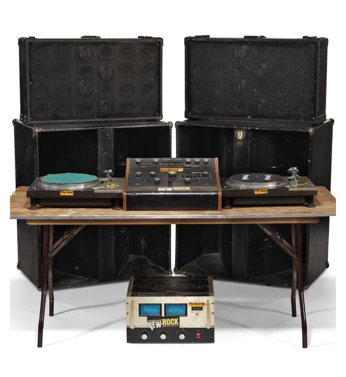 djmarkfarina's tweet photo. Kool Herc’s sound system (and other memorabilia) from the 70’s into the 80’s for sale on Sotheby’s… https://t.co/B8bp4Yb6wU