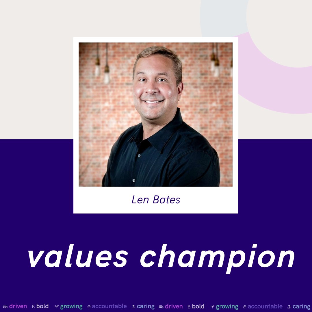 RelodeTweets's tweet image. Congratulations to our August Values Champion, Len Bates🏅

Len was nominated by fellow co-workers for exhibiting the Relode values of being driven, bold, and caring in his daily work and interactions. We&apos;re thankful for all he does to make hiring better for everyone!