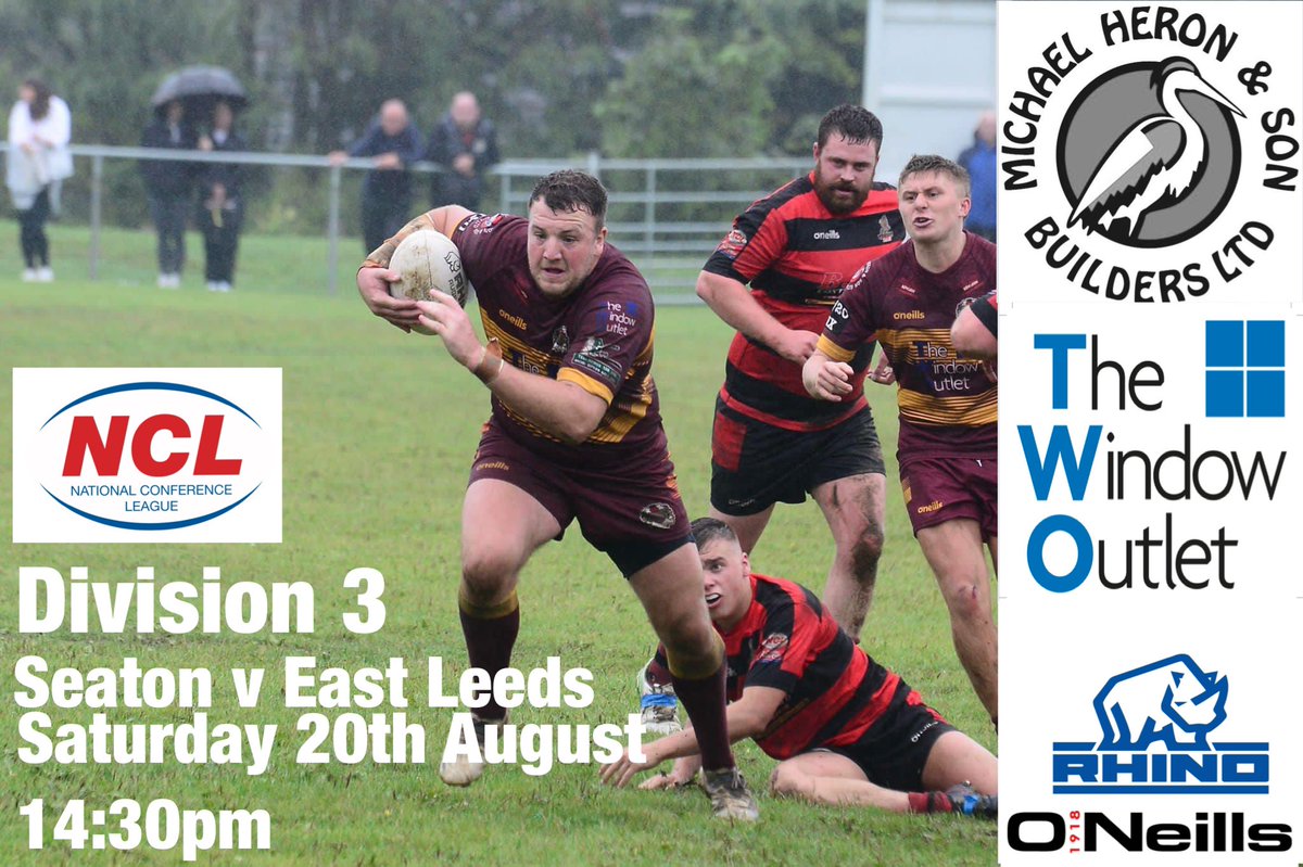 SeatonRangersRL's tweet photo. 1 v 4 this week as we entertain @EastLeedsRL1sts in our last home game of the regular season https://t.co/7HzZFFS5k9