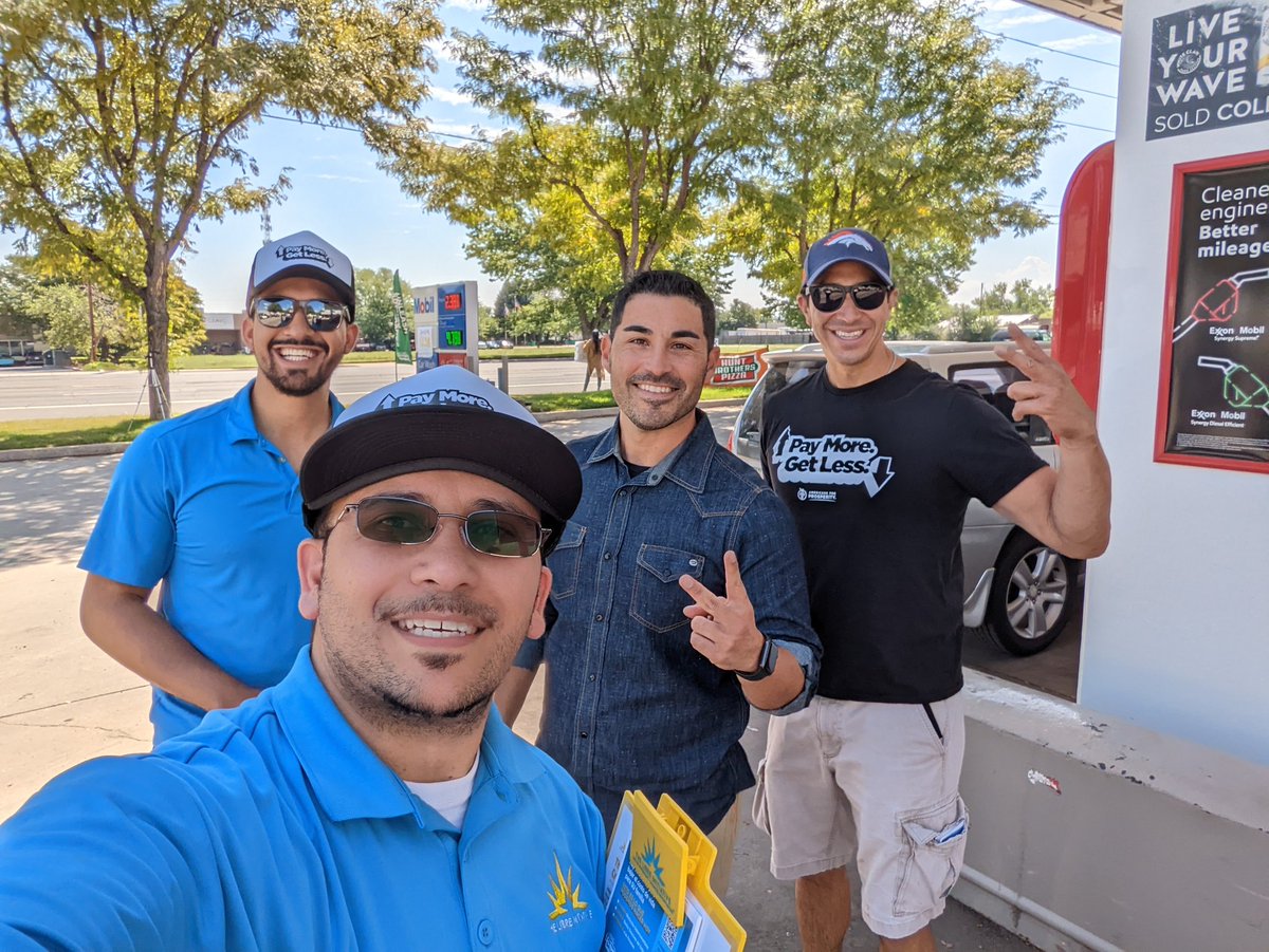 libre_colorado's tweet photo. Out in the community once again making a positive difference with our #TrueCost event offering financial relief to families by rolling back gas prices to $2.38/gallon. Wheatridge Mobil Gas station off of 48th and Ward Rd! #BeLIBRE #PayMoreGetLess #TrueCostofInflation #TrueCost https://t.co/duZoGUzyly