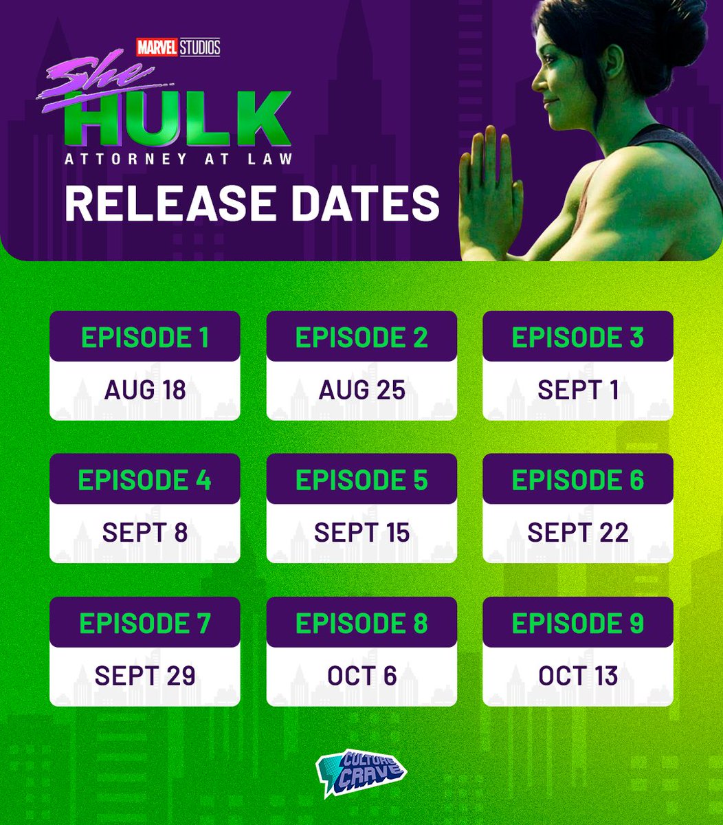 Release dates for #SheHulk