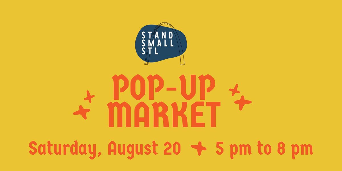 We * loved * the last Stand Small STL pop-up market and are so excited to host one again! Join us this Saturday (August 20) from 5-8p, shop local with STL vendors, and stick around for a drink or a bite on the Pat-io!
