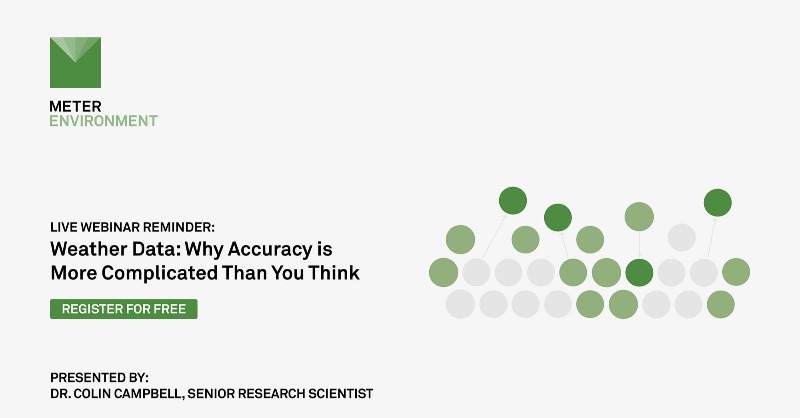 meter_env's tweet photo. Wow! 

We're so excited that over 1,200 people have signed up to watch next week's webinar! You don't want to miss it!

#Weather #Data: Why Accuracy is More Complicated Than You Think
August 30th, 9am PT / 12pm ET.

#ATMOS41W