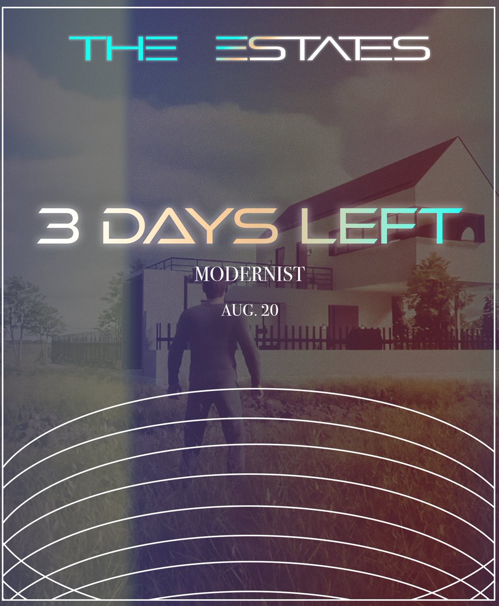 TheEstatesNFT's tweet photo. We are only 72 hours away from minting our phase 2 Modernist #Estates https://t.co/ExbGefSVRR