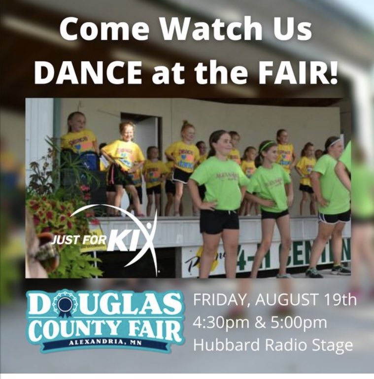 AlexJustForKix's tweet photo. Come watch us DANCE at the Douglas County Fair on Friday August 19 at 4:30pm and 5:00pm https://t.co/Vw5tNTJWrU