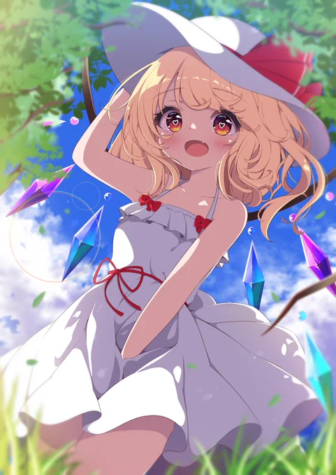 夏とフランちゃん #東方 #東方Project #イラスト #フランドール・スカーレット 