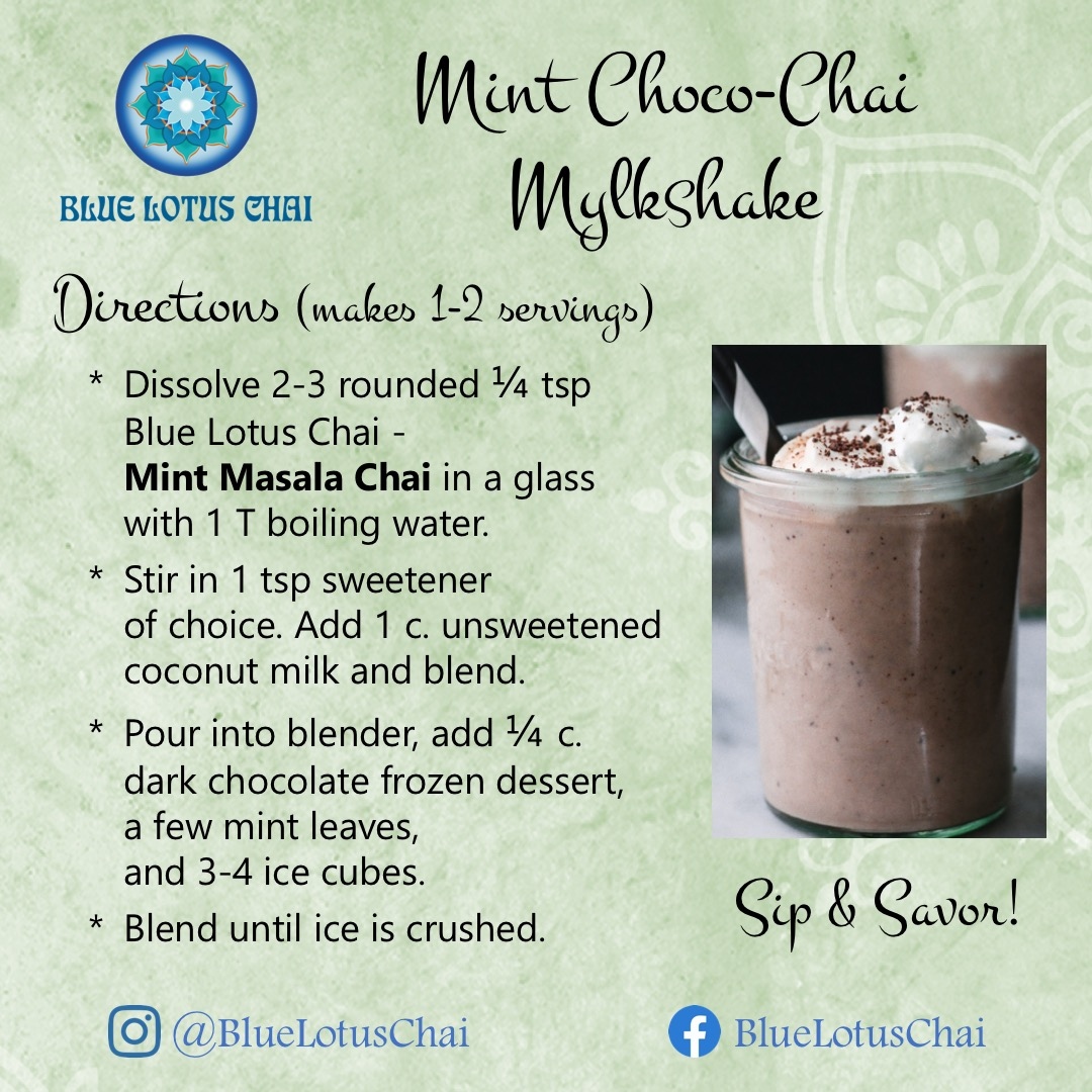 BlueLotusChai's tweet photo. For a refreshing change, check out these recipes for CHAI INFUSED milkshakes! Use whatever milk you'd like -- they're fabulous with plant-based milk as well. #sweettooth #milkshake #recipe #chai #masalachai https://t.co/eAwimvZmO6