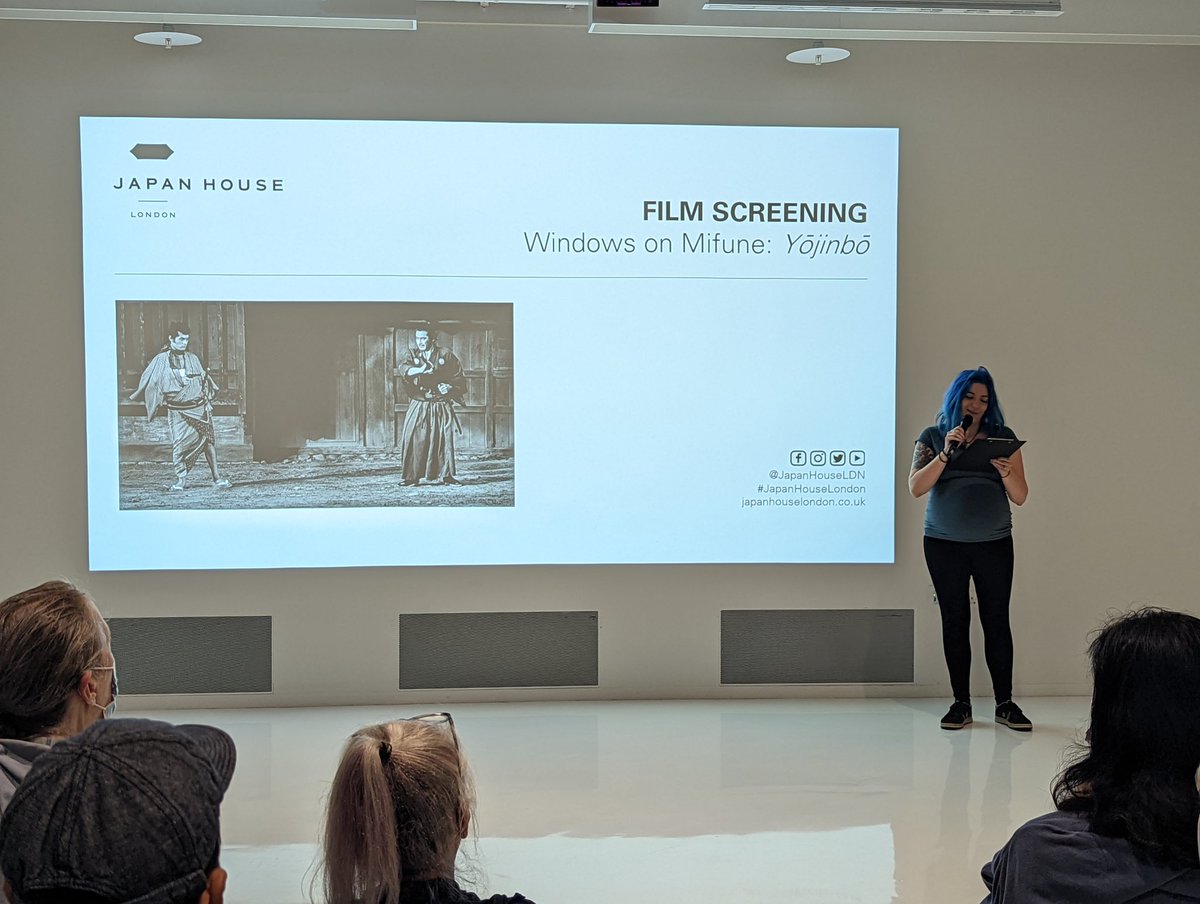 SimonTupin's tweet photo. Free screening of Yōjinbō, that's what a call a great evening! Thank you @japanhouseldn ! https://t.co/AO1qCmjVvf