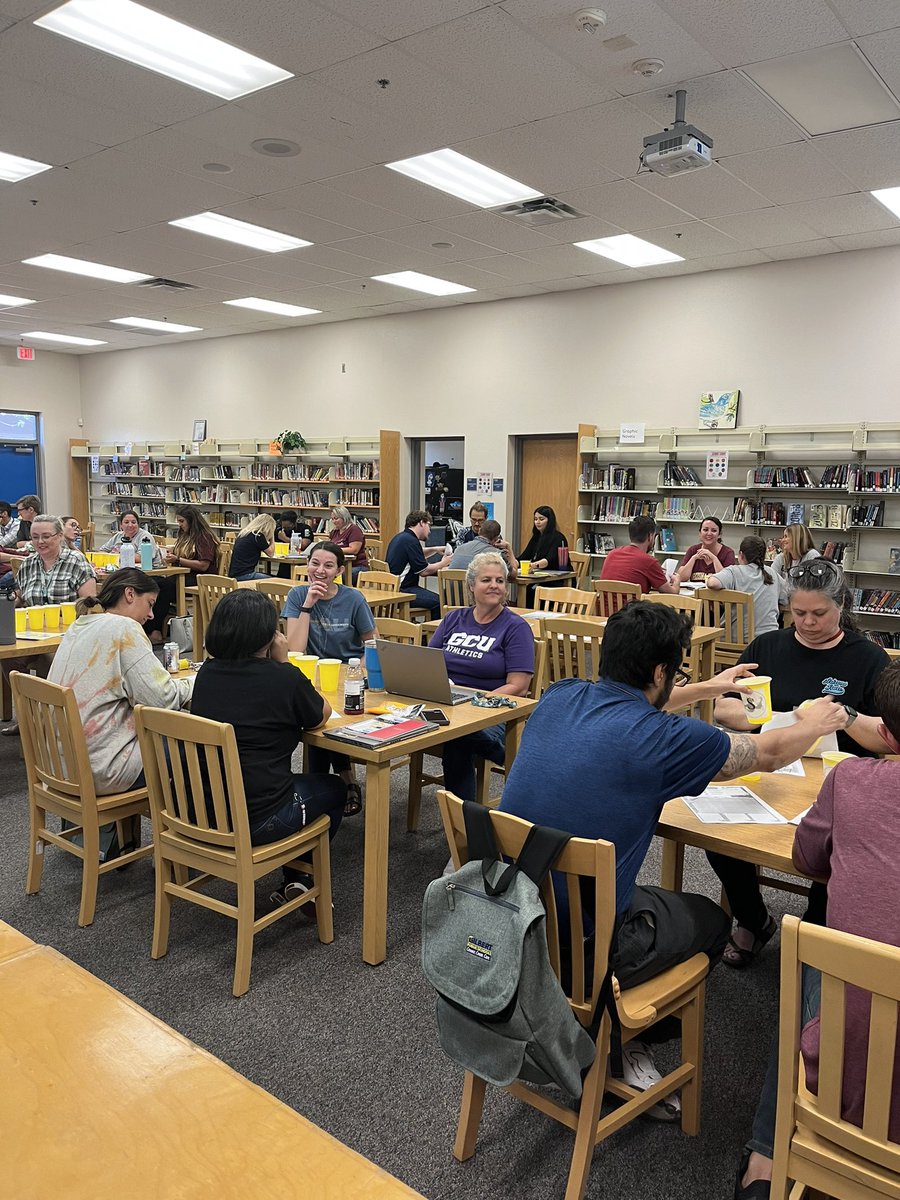 Our amazing Instructional Coach, Mrs. Hall, leading cooperative learning professional development. <a href="/GPS_District/">The Official Gilbert Public Schools District</a> #ConnectCreateCare