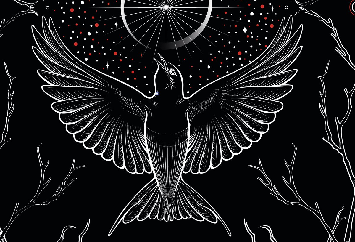 Spirit of wings soaring to the sky...💫
♠️♣️♥️♦️
Detail from the back surface design of my bird play cards...

#NFTs #nftart #nftcollector #DigitalArtist