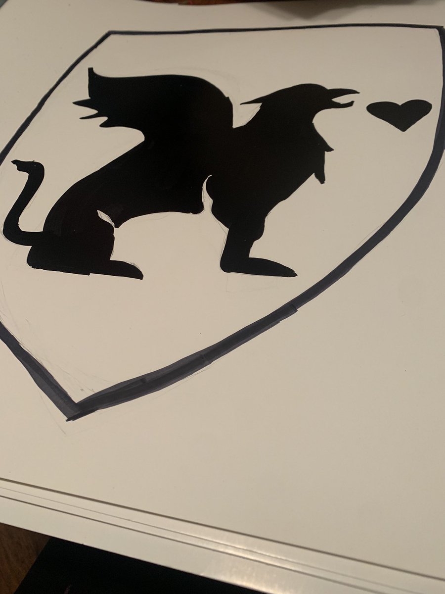 Making house posters on Thursday nights 🖤 <a href="/DMSDragons/">DicksonMiddleSchool</a>