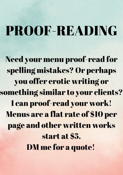 I can do more than just NSFW things too. If you've got a paper due and need it to be final draft ready